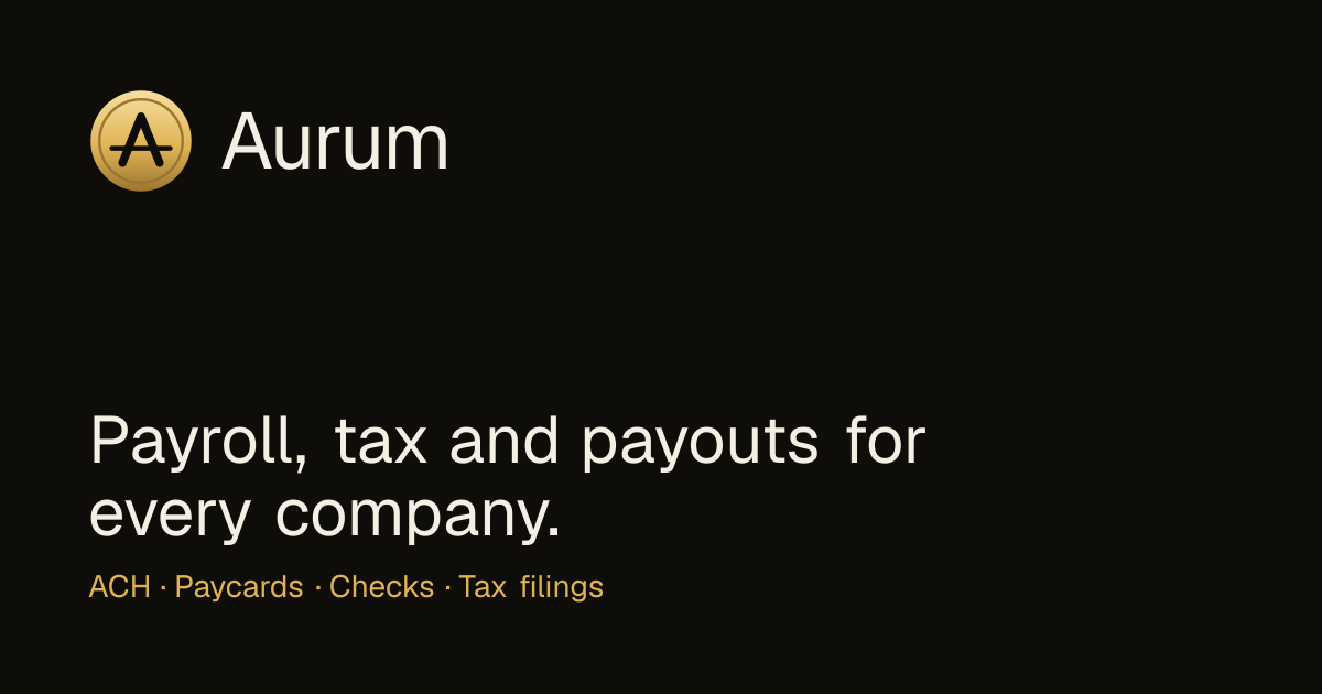 Aurum Kinetic · Full-Service Payroll & Tax Engine